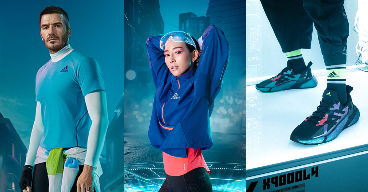 贝克汉、张钧甯联手演绎adidas X9000科技跑鞋，金曲饶舌超新星高尔宣颠覆想像抢先著用